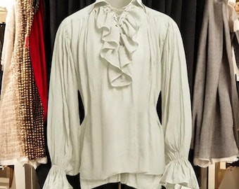 Herren Renaissance Piratenhemd: Gothic Dichter Bluse, Mittelalter-Kostüm | Valentinstag Geschenke für Ihn