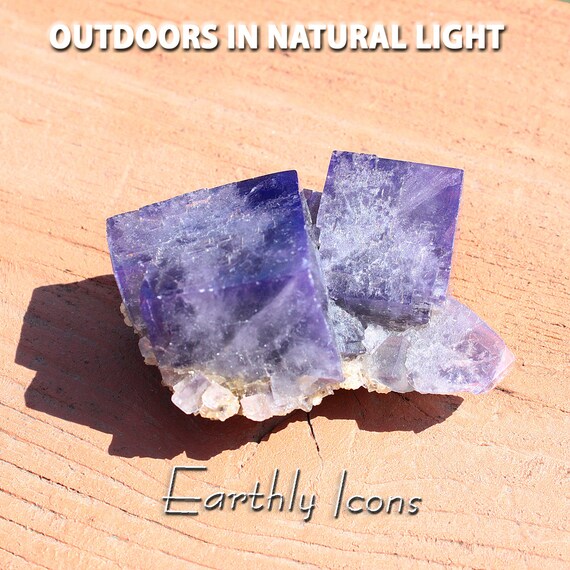 Purple Fluorite from the Purple Rain Pocket, Lady Annabella Mine; Raw Purple Fluorite; Lady Annabella Purple Fluorite; English Fluorite