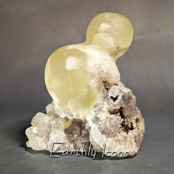 Botryoidal Yellow Fluorite from Khadakwani Mines, India; Botryoidal Yellow Fluorite; Rare Fluorite Find; Raw Flourite; Ball Fluorite