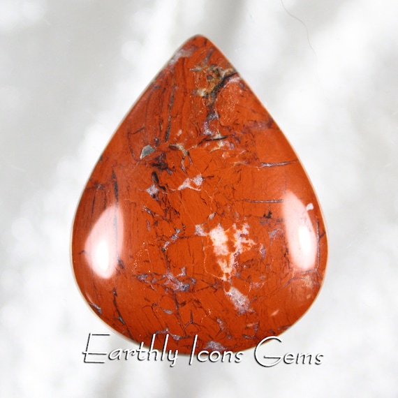 Brecciated Red Jasper Designer Cut Cabochon