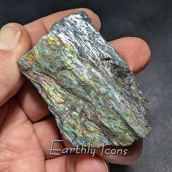 Iridescent Hematite from Brazil; Rainbow Hematite; Raw Hematite Specimen; Brazilian Hematite