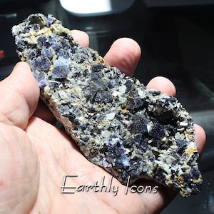 Fluorite with Boulangerite from Yaogangxian Mine, Hunan Province, China; Yaogangxian Fluorite; Needle included Fluorite