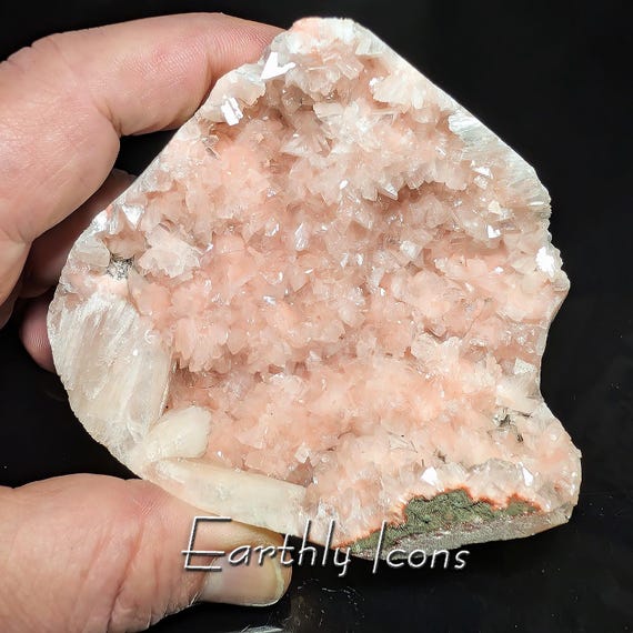Pink Heulandite with Stilbite Specimen from Nashik, India; Pink Heulandite Crystal Cluster; Heulandite Mineral Specimen; Decorator Display