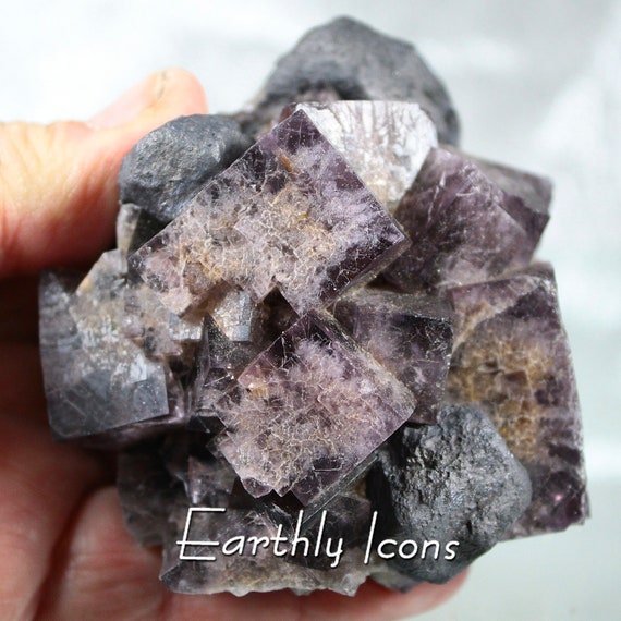 Fluorite and Galena (505g) from Purple Rain Pocket, Lady Annabella Mine, England; Raw Mineral Specimen