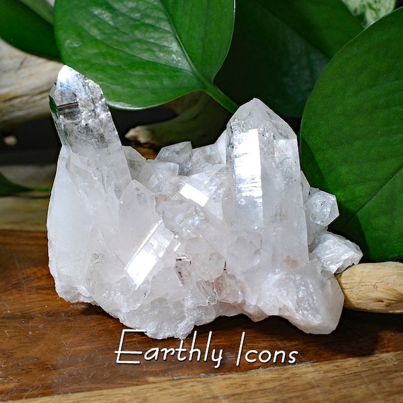 Clear Quartz Cluster; Raw Quartz Crystal Cluster; Arkansas Quartz Cluster; Quartz Crystal Cluster; Healing Crystal; Reiki Quartz Crystal