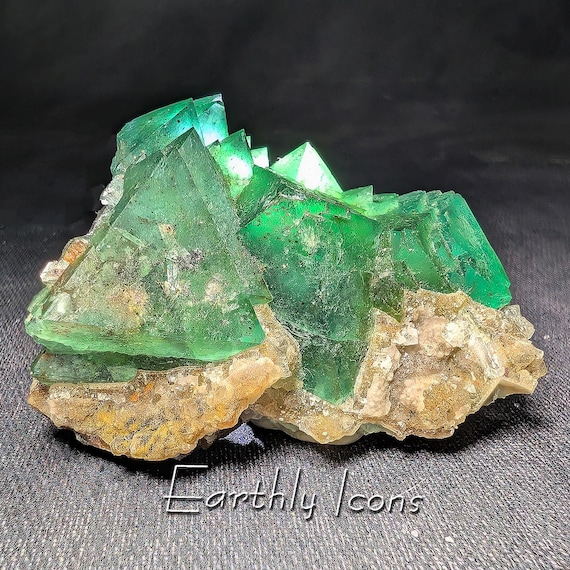 Fluorite from Riemvasmaak, South Africa; Green and Purple Fluorite; Reimvasmaak Fluorite; Raw Fluorite Specimen; Green Fluorite Crystals