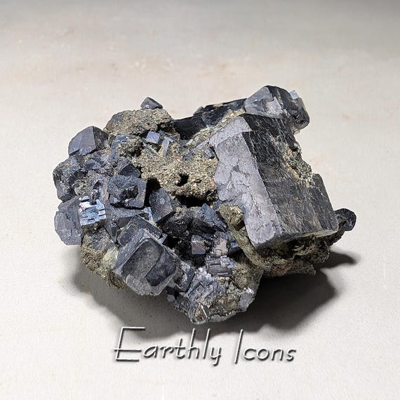 Galena with Pyrite from Sweetwater Mine, Missouri; Raw Galena Crystals; Combo Mineral Specimen; Missouri Mineral Specimen