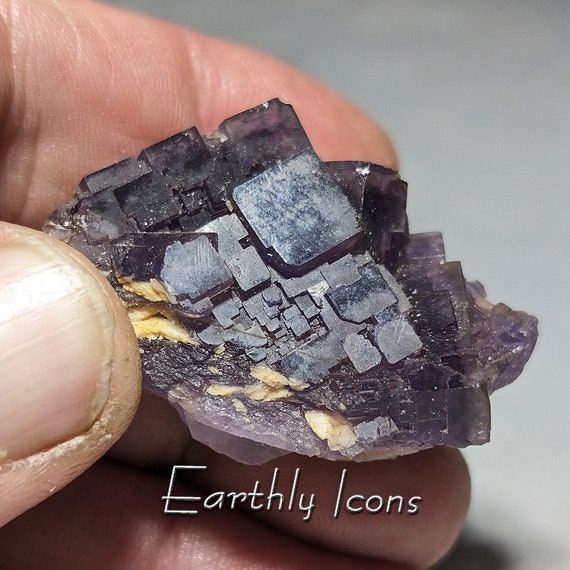 Fluorite from Berbes, Spain; Spanish Fluorite; Purple Fluorite; Fluorite Crytstal; Collector Mineral