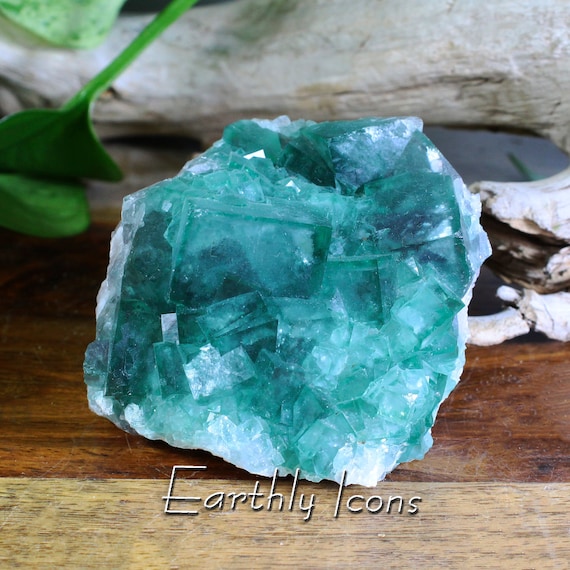 Green Fluorite from Madagascar; Fluorite Crystal Specimen; Cubic Fluorite Crystals; Raw Fluorite Crystals; Madagascar Fluorite Specimen