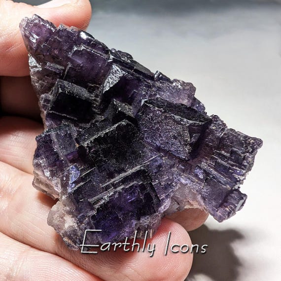 Fluorite from Tule Mine, Mexico; Mexican Fluorite; Purple Fluorite; Fluorite Crytstal; Collector Mineral