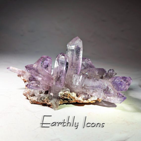 Large Top Shelf Vera Cruz Amethyst Crystal Cluster; Natural Vera Cruz Amethyst Points; Veracruz Amethyst Raw Crystals; Gemmy Amethyst