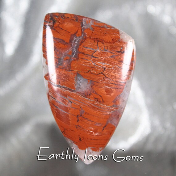 Brecciated Red Jasper Designer Cut Cabochon