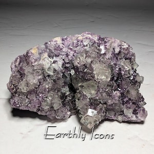 Fluorite from Okorusu Mine; Okorusu Fluorite Crystal Specimen; Purple and Clear Fluorite Crystals; Raw Fluorite Crystals from Namibia