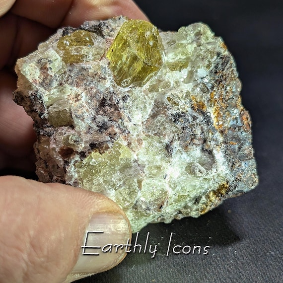 Apatite Crystals in Matrix; Large Apatite Crystal; Raw Apatite Crystals