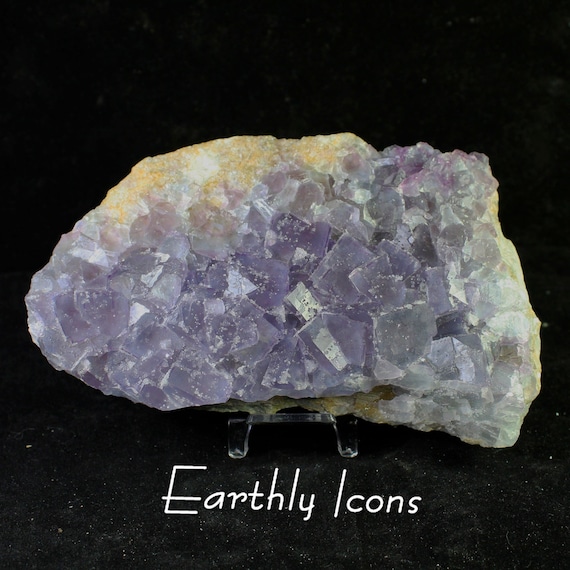 Purple Fluorite Specimen (1kg) from Hunan Province, China; Raw Purple Fluorite; Chinese Fluorite; Purple Fluorite Crystals