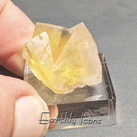 Fluorite from The Bull Vein, Lady Annabella Mine, England; Yellow Fluorite; English Fluorite; Fluorite Specimen; Raw Flourite Crystals