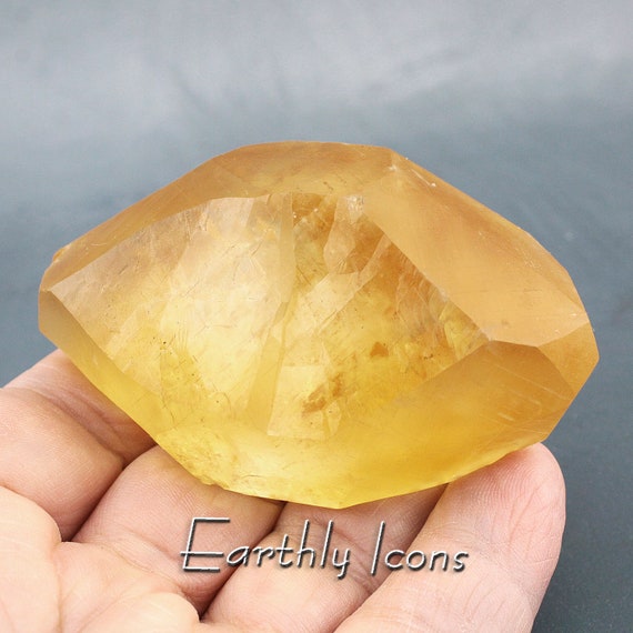 Large Calcite Crystal from La Sambre Quarry, Belgium; Raw Calcite Mineral Specimen; Belgian Calcite; Raw Double Terminated Calcite Crystal