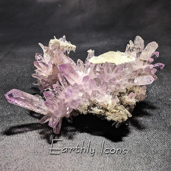 Stellar Vera Cruz Amethyst Crystal Cluster; Natural Vera Cruz Amethyst Points; Veracruz Amethyst Raw Crystals; Lavender Amethyst Crystals
