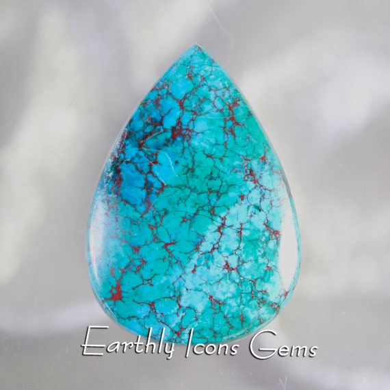 Spiderweb Chrysocolla Designer Cut Cabochon, Designer Cabochons