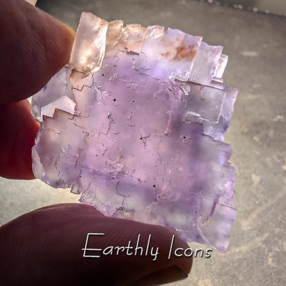 Fluorite with Calcite Inclusion from Cave-In-Rock Mining District Illinois; Cave In Rock Purple Fluorite; Hardin County Fluorite and Calcite