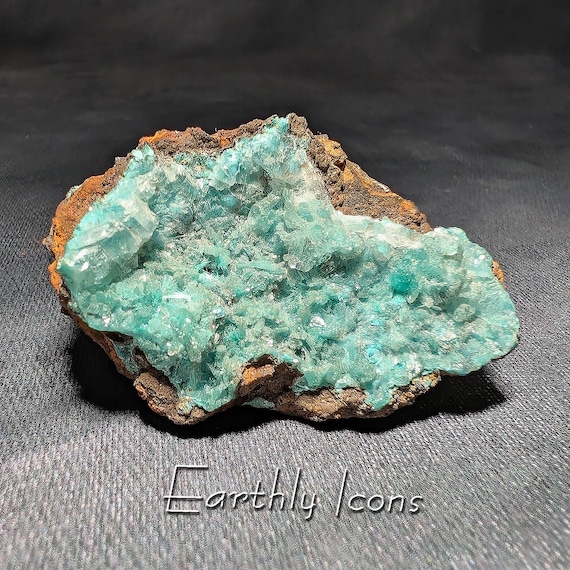 Aurichalcite from Ojuela Mine, Mexico; Raw Mineral Specimen; Teal Crystals; Raw Aurichalcite Specimen