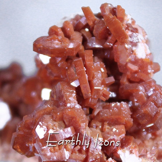 Vanadinite Mineral Specimen; Raw Mineral Display