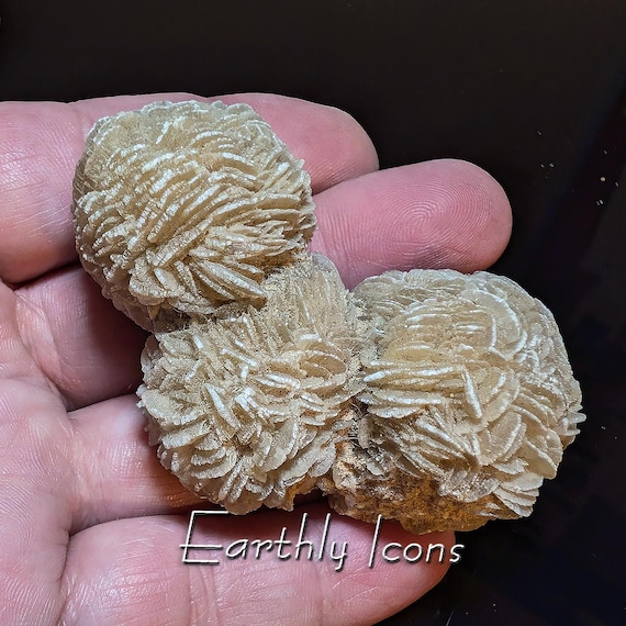 Desert Rose Triplet; Sand Selenite Cluster; Raw Desert Rose Selenite Crystal Specimen; Healing Crystal