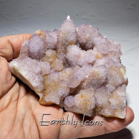 Amethyst Spirit Quartz Crystal Cluster (358g) from South Africa; Raw Mineral Display Specimen