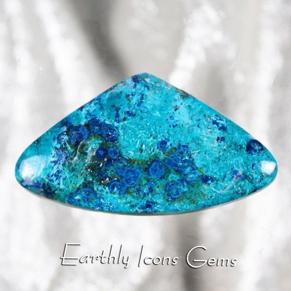 Chrysocolla/Shattuckite Designer Cut Cabochon