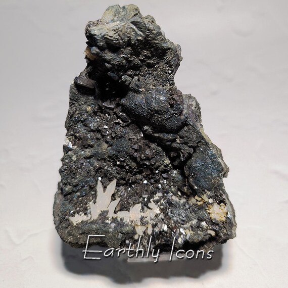Marmatite with Galena and Calcite from Bulgaria; Natural Raw Mineral Crystals; Bulgarian Mineral Specimen; Combo Specimen