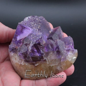 Fluorite from Hardin County, Illinois; Illinois Fluorite; Purple Fluorite; Collector Mineral; Polished Self-Standing Display Specimen