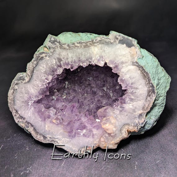 Purple Amethyst Geode from Aurangabad, India; Amethyst Raw Crystals; Home Decor Crystal Gift; Reiki Healing Spiritual Protection Crystal