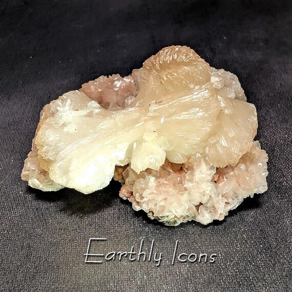 Flashy Stilbite Bow Tie Crystal Formations on Heulandite from Nasik, India; Raw Mineral Specimen; Zeolite Combo Specimen