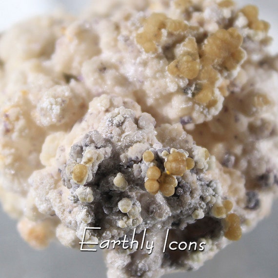 YttroFluorite and Hydrozincite Mineral Specimen; Rare YttroFluorite and Hydrozincite Specimen; Rare and Unusual Mineral Specimen