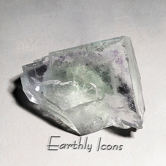 Fluorite from Zhejiang Province, China; Clear Fluorite Crystal; Raw Mineral Specimen; Raw Fluorite; Fluorescent Chinese Fluorite