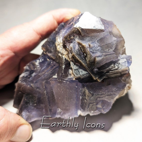 Large Lavender Blue Fluorite from Pakistan; Flourite Cluster; Fluorite Specimen; Raw Fluorite Mineral Specimen; Raw Mineral