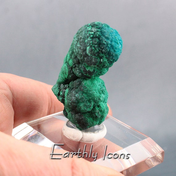 Rare Malachite and Chrysocolla Stalactite Specimen; Collector Malachite and Chrysocolla from DR Congo; Stalactite