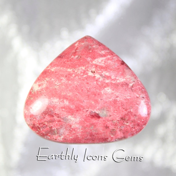 SALE PRICE - Pink Thulite Designer Cut Cabochon, Designer Cabochons