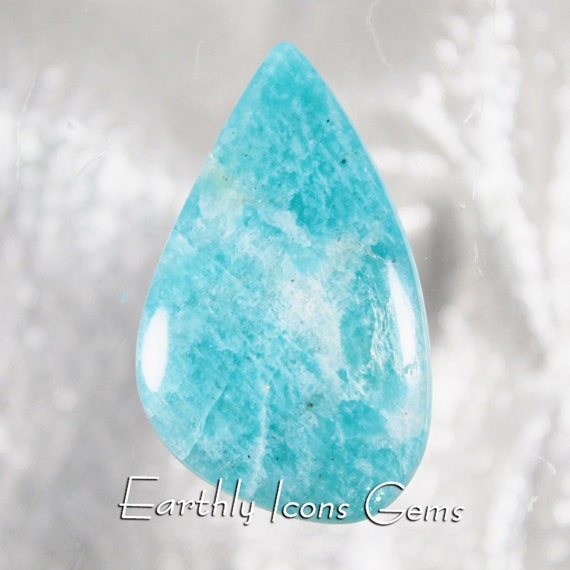 Chatoyant Gem Amazonite Designer Cut Cabochon, Designer Cabochons