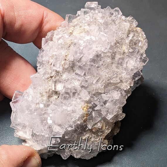 Fluorite from La Viesca Mine, Spain; Icy Clear Flourite Crystals; La Viesca Fluorite; Fluorite Mineral Specimen; Raw Fluorite Crystals
