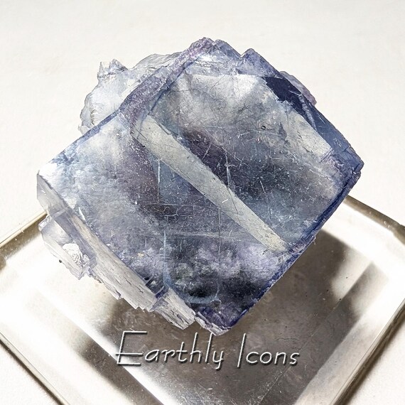 Fluorite with Bismuthinite from Yaogangxian Mine, Hunan Province, China; Yaogangxian Fluorite; Included Fluorite; Blue and Purple Fluorite