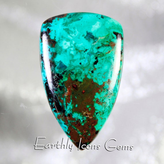 Malaquoise (Malachite/Cuprite/Chrysocolla/Copper Ore) Designer Cut Cabochon, Designer Cabochons