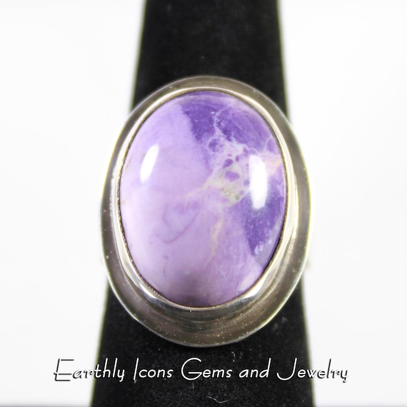 Tiffany Stone Ring; Artisan Purple Gemstone Silver Ring; Tiffany Stone Silver Ring; Lavender Gemstone Silver Ring; Tiffany Stone Jewelry