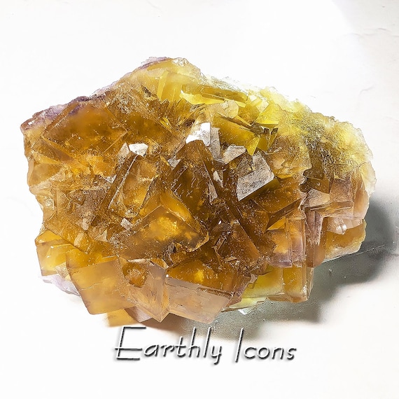Fluorite from Okorusu, C Pit, Namibia; Yellow Okorusu Fluorite; Raw Fluorite Specimen