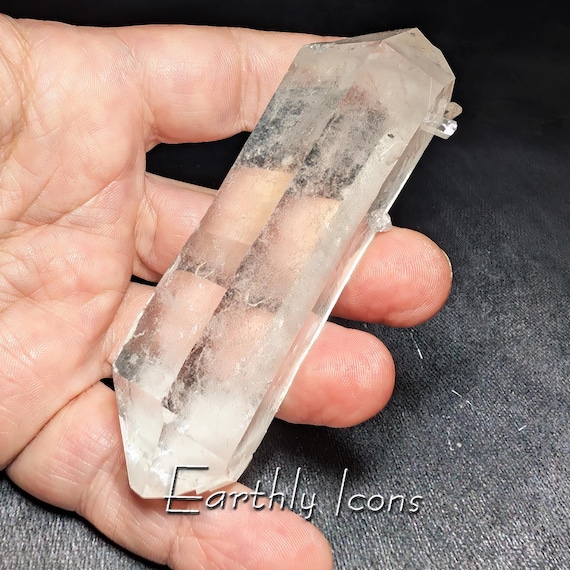 Double-Terminated Floater Quartz Crystal; Raw Quartz Crystal; Healing Crystal; Reiki Quartz Crystal