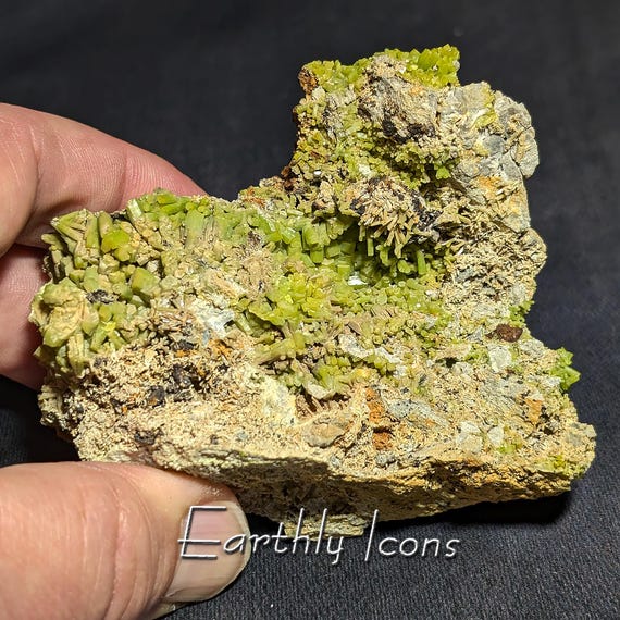 Pyromorphite Mineral Specimen from Guangxi, China; Pyromorphite Crystal Cluster; Chinese Pyromorphite; Raw Pyromorphite Specimen