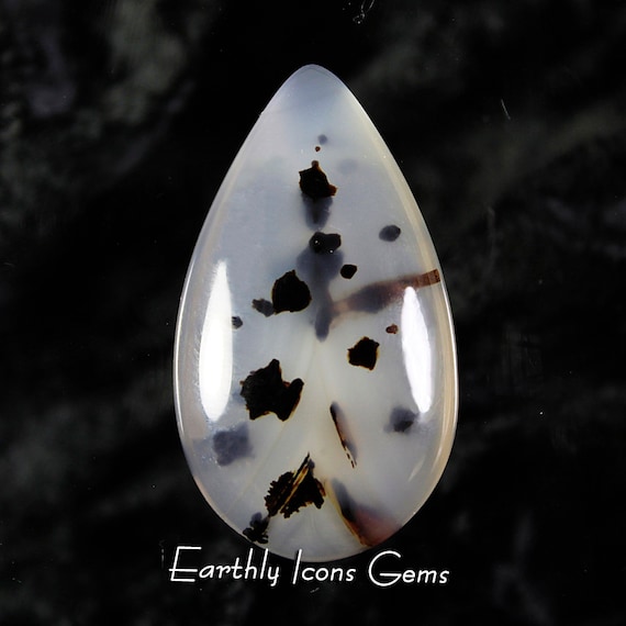 SALE PRICE - Dendritic Montana Agate Designer Cut Cabochon