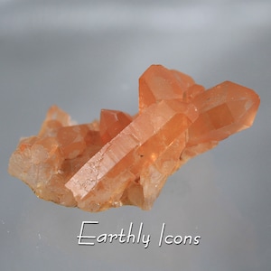 Natural Tangerine Quartz Crytal Specimen; Minas Gerais Crystal; Hematoid Quartz Specimen; Raw Tangerine Quartz; Brazilian Quartz Specimen