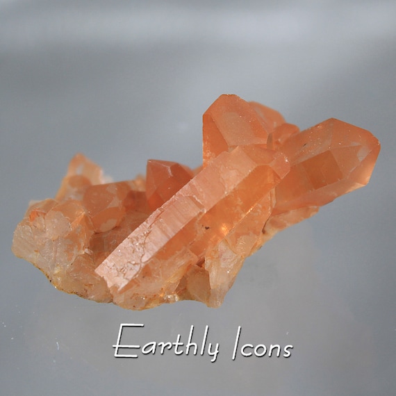 Natural Tangerine Quartz Crytal Specimen; Minas Gerais Crystal; Hematoid Quartz Specimen; Raw Tangerine Quartz; Brazilian Quartz Specimen