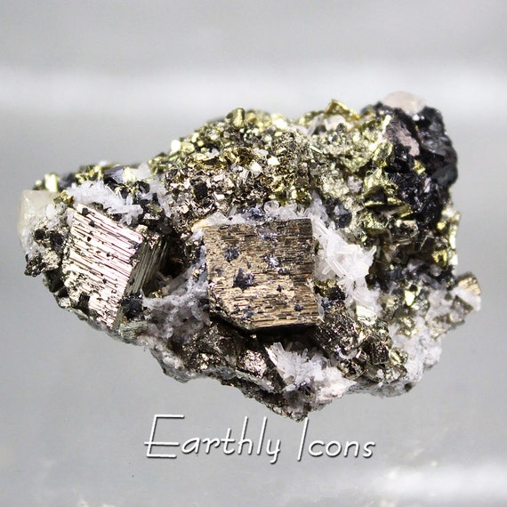 Pyrite Apatite Galena Quartz and Siderite - Panasqueira Mine; Pyrite Crystals; Raw Pyrite Specimen; Apatite Crystals; Combo Mineral Specimen